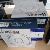 4 x MKOEM 1.75mm 3D Printer FLA Filament (Silk Gold)