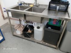 Stainless Steel Twink Bowl Sink Unit (Approx. 1500 x 600)