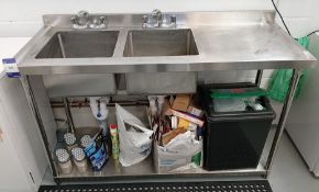 Stainless Steel Twink Bowl Sink Unit (Approx. 1500 x 600)
