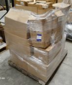 Large quantity of various lenses to pallet (Rack F)