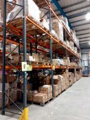 6 x bays of warehouse racking to include 7 x Ramada SP80 frame ends 20’ & 40 x heavy duty cross