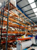 3 x bays of warehouse racking to include 4 x Ramada SP80 frame ends 20’ & 18 x heavy duty cross