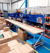 3 x Mobile production benches with lighting