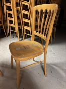 50x Natural Cheltenham Stacking Chairs