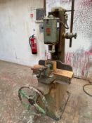 Wadkin Bursgreen Chisel Morticer & Spares in White Wall Cabinet