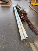 2x aluminium tubes- approx 5.2M long & 135mm diameter