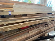 Qty of Hardwood Timber Lengths on Wall Rack