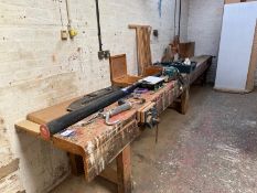 Timber Workbench Fitted with Joiners Vice