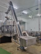 Cap elevator with hopper at base and high level conveyor Circa 6m high