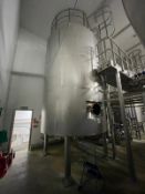 Musk SS Cream Ageing Tank. 26,000 Ltr. 2015. Jacketed with agitation. 6.8 x 3.2 Mtr