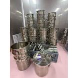 54x Stainless Steel Lidded Buckets