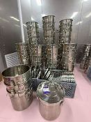 54x Stainless Steel Lidded Buckets