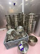 77x Stainless Steel Lidded Buckets