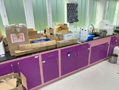 Lab Bench with 2x Sinks and Cupboards Under