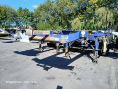 Dennison tri axle sliding skeletal trailer, Type F