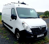 VAUXHALL MOVANO 35 L2 DIESEL FWD 2.3 CDTi BiTurbo H2 Van 145ps. Registration EY67 ABO, Mileage 81,