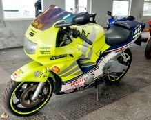 Honda CBR 600 steel frame, Rothmans race colours, Registration M735 TWU. Mileage: 41,074. MOT: