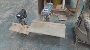 Lot comprising Clarke Metalworker pedestal drill (240V) and CH10 bench drill (240V)