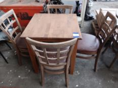 Square table 690mm with 4 chairs