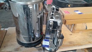 Hot water urn and Sage Nespresso machine