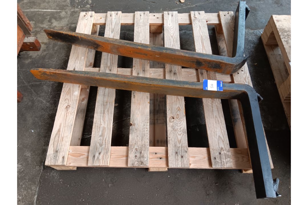 Pair forklift truck forks (bent) 4ft - Image 2 of 3