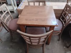 Square table 690mm with 4 chairs