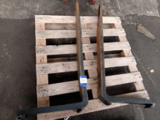 Pair forklift truck forks (bent) 4ft