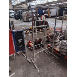2 adjustable height trestles