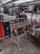 2 adjustable height trestles