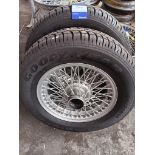2 wheel rims with Goodyear Club 185/70R14 tyres