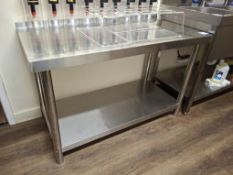 Stainless steel prep table 1200x600x750mm 2 tier