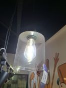 2 glass shade light fixtures