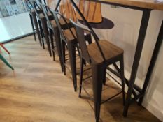 5 steel bar stools