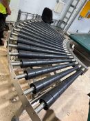 1200mm wide stainless 90 degree powered roller conveyor made by mobility conveyors