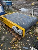 Heavy duty modular slat belt conveyor, 1200mm wide belt, 1800mm long with a .75KW MOTOR
