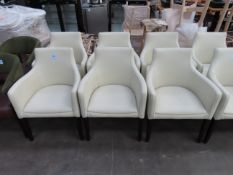 6x Matching Leather Effect Chairs