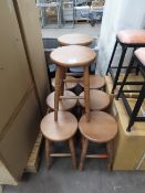 8x Wooden Stools