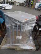 5x Turtledove 700 x 700mm Plastic Topped/Metal Framed Tables