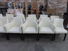 6x Matching Leather Effect Chairs