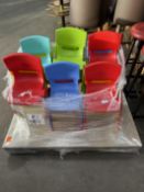 A Qty of Fiore Children's Plastic Chairs