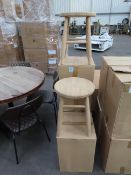 8x Oak Wooden Stools