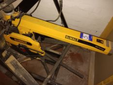 Dewalt DW721-KN GB type 3 radial arm saw including steel legs, cut depth max 90mm, blade diameter