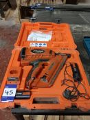 Paslode IM350+ battery nail gun with 2 x 1250mah batteries and charger in hard case