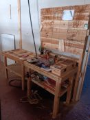 2 x Wooden workstations