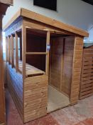 Incomplete wooden pitched roof potting shed (no glass or door) 2200mm(w) x 1700mm(d) x 2130mm(h) –