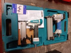 Makita pneumatic AF353 pin nailer with hard case, year 2022 with Draper pin nailer