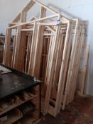 Quantity of timber incomplete frames and shed components