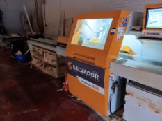 Salvador Superpush 200 optimising saw with dual sided feed, Year 2021, Matr number B593, total