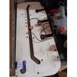 Quantity of power tools and hand tools to include planer/router, tool bag, tool box, worktop jig,