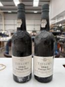 2x Bottles of Taylors/Warres 1983 Vintage Port -75cl